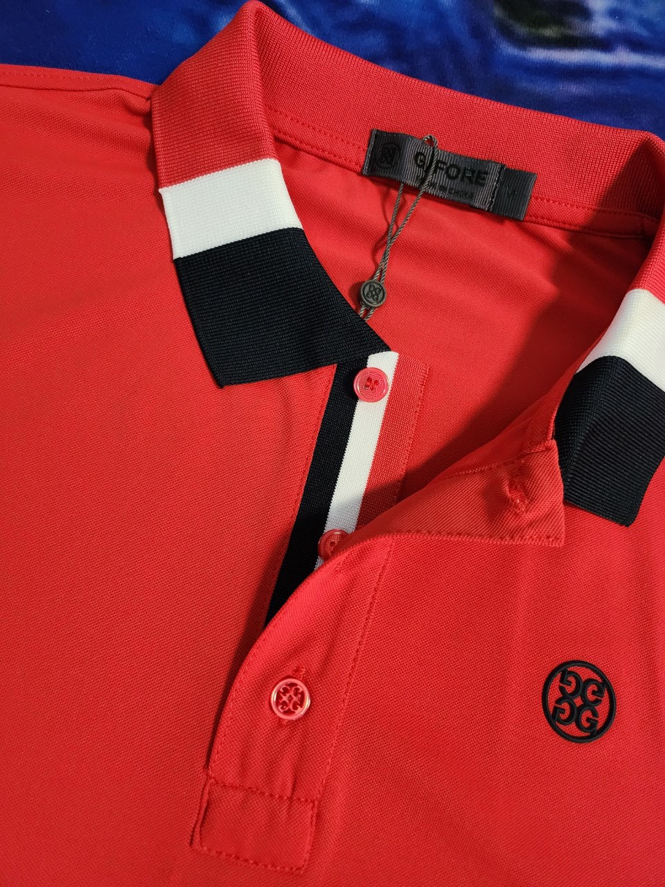 여름 남성 배색 반팔 카라 타셔츠