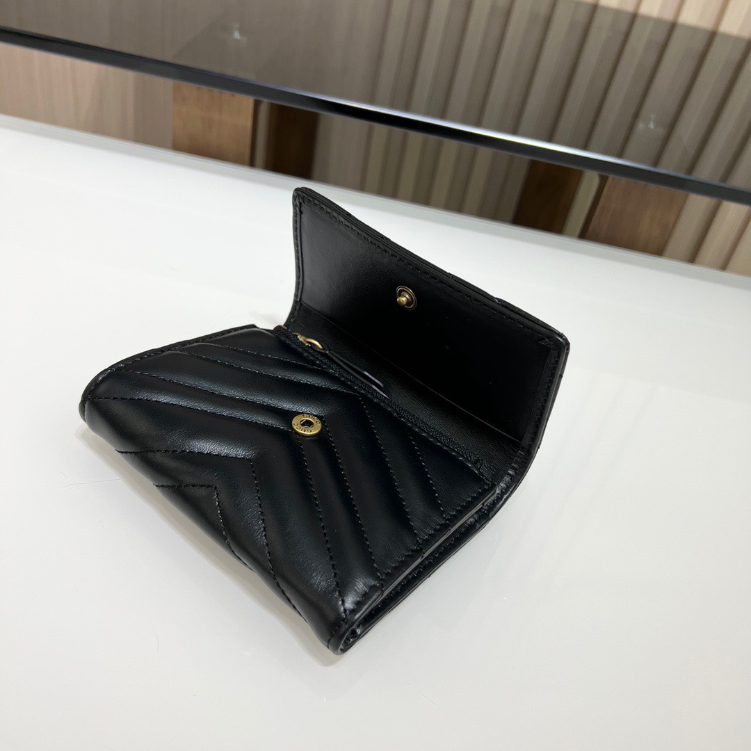 구찌 Marmont 블랙가죽 지갑