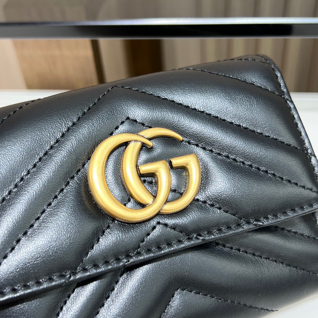 구찌 Marmont 블랙가죽 지갑