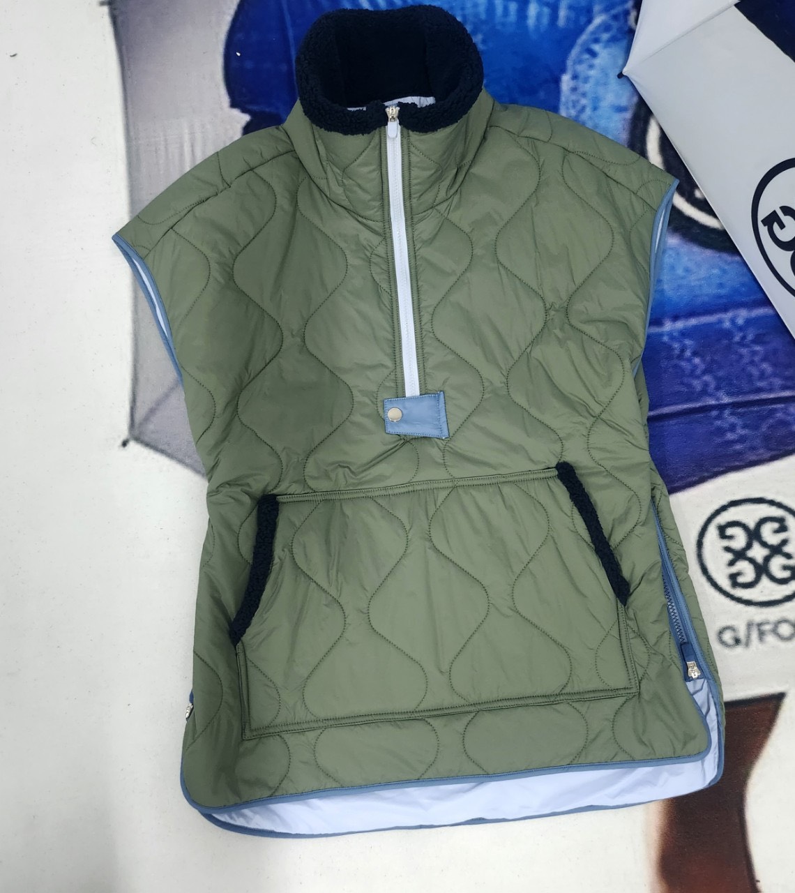 지포어 여성 골프 wool quilted vest