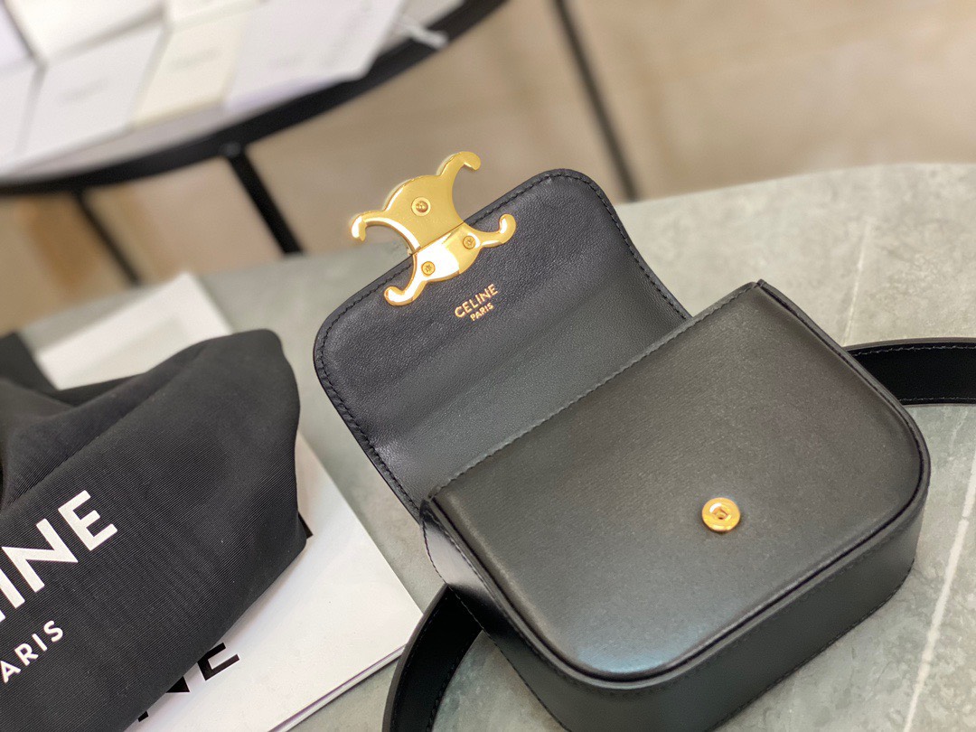 셀린느 TRIOMPHE MINI 여성 블랙 허리가방