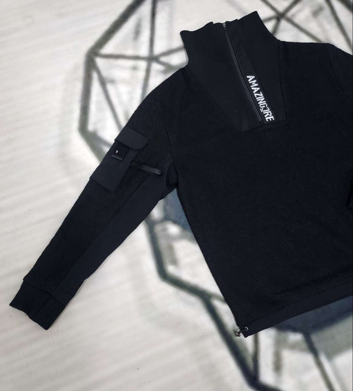 AMAZINGCRE FLUFFY TECH 남성 골프 상의