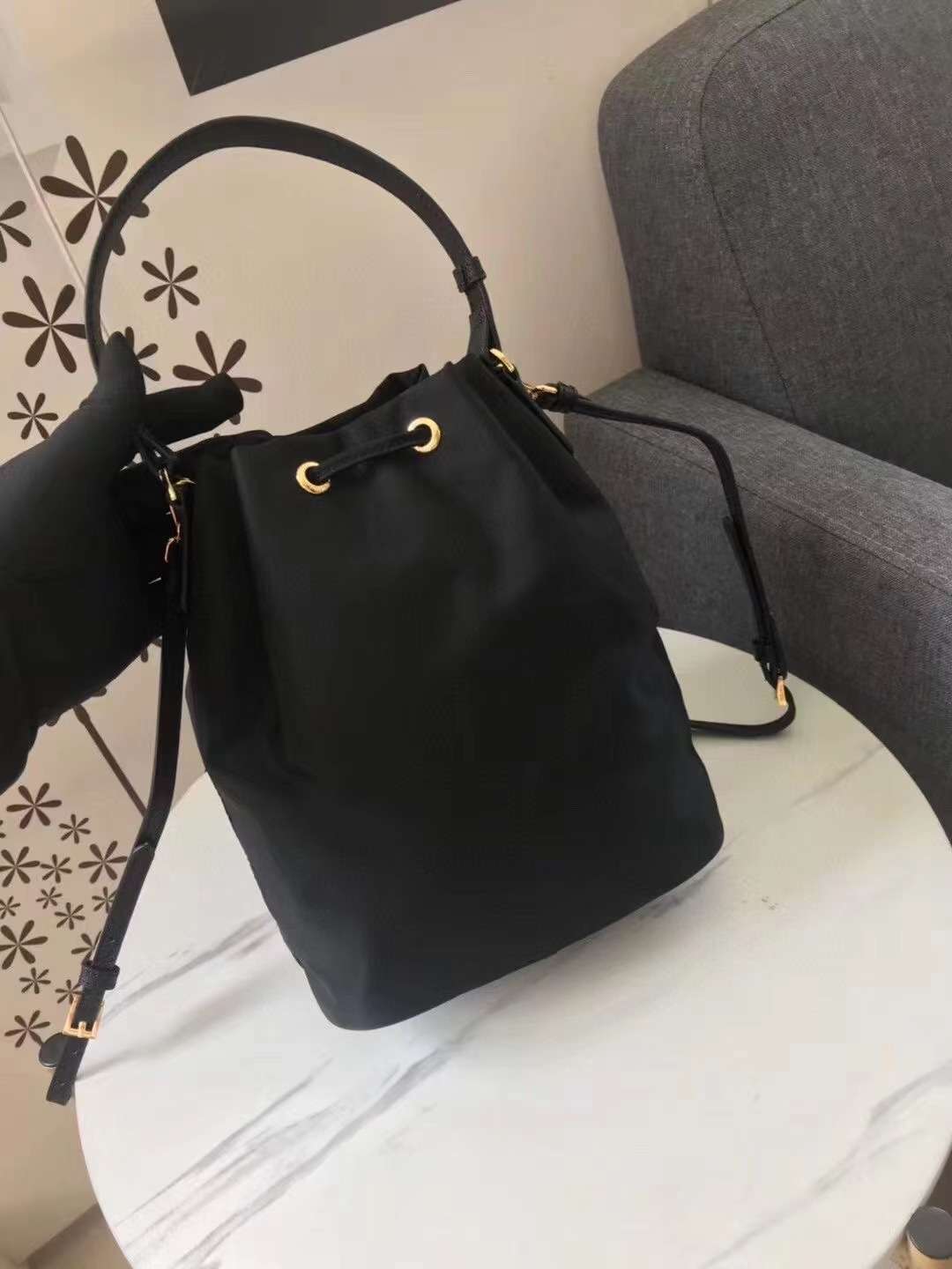 프라다 듀엣 리나일론 여성 숄더백