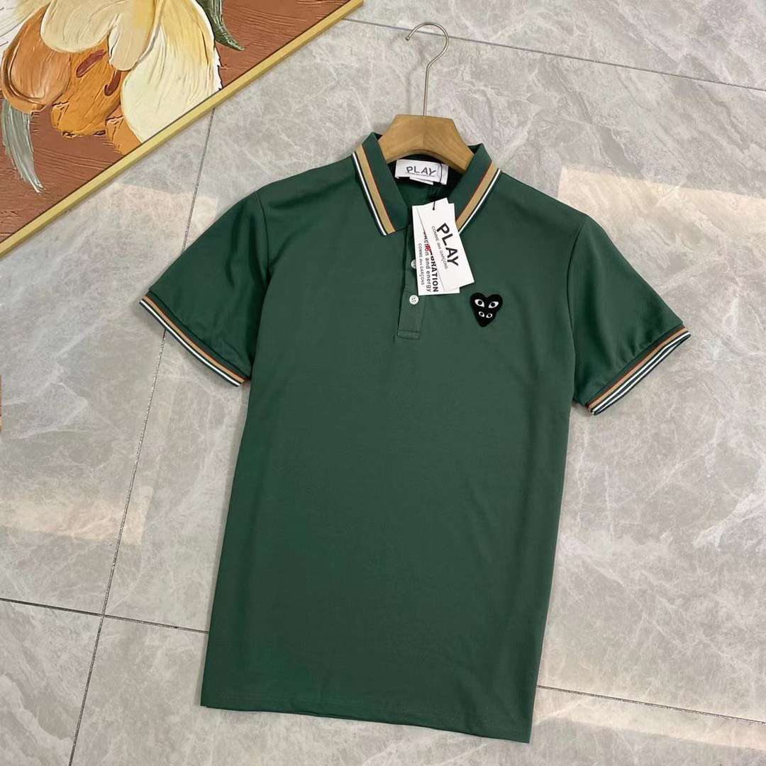 꼼데가르송 자수 하트 로고 남성 반팔티