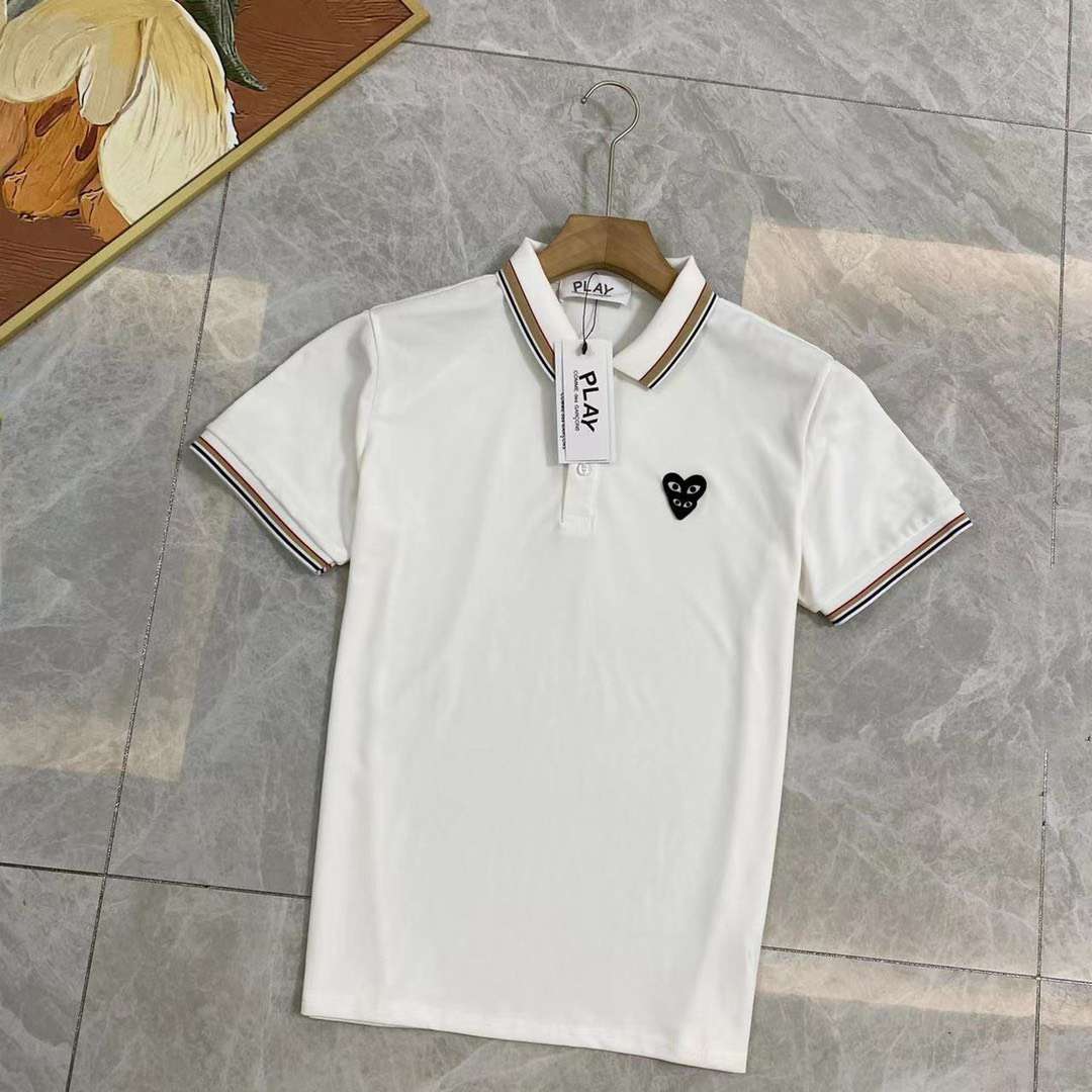 꼼데가르송 자수 하트 로고 남성 반팔티