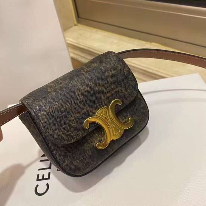 셀린느 미니 트리오페 캔버스 여성 크로스백