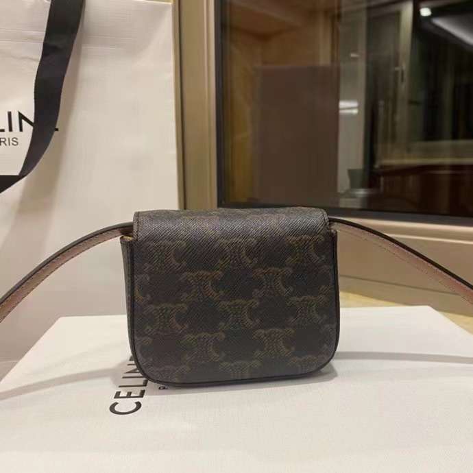 셀린느 미니 트리오페 캔버스 여성 크로스백