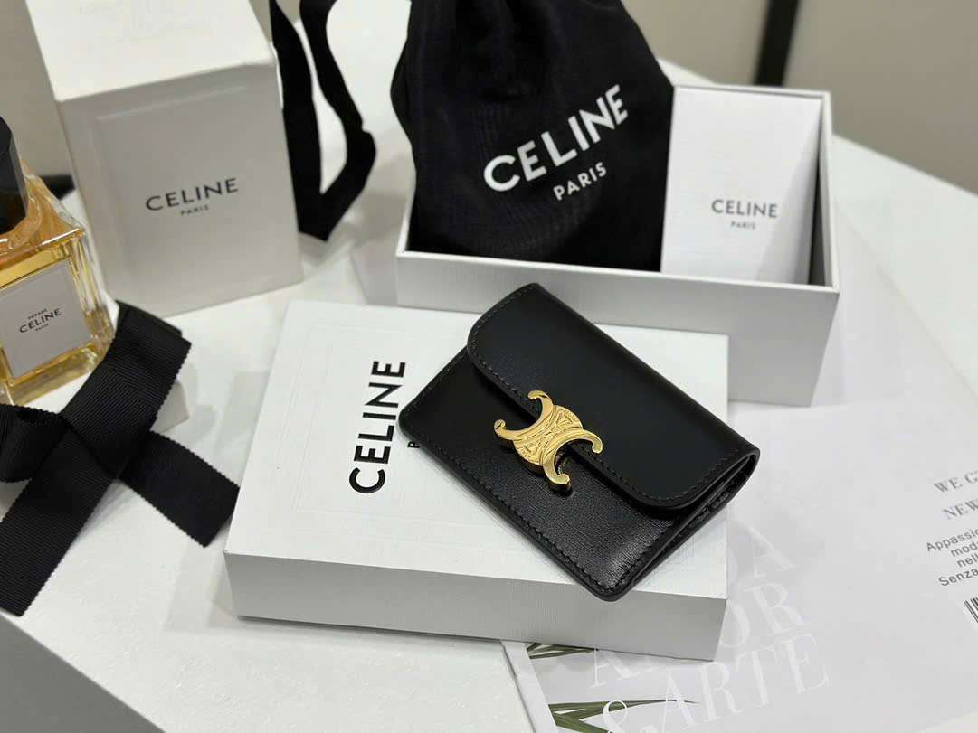 셀린느 트리오페 플랩 여성 카드 지갑