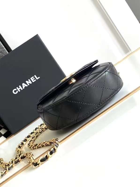 샤넬 램스킨 탑핸들 체인 미니백
