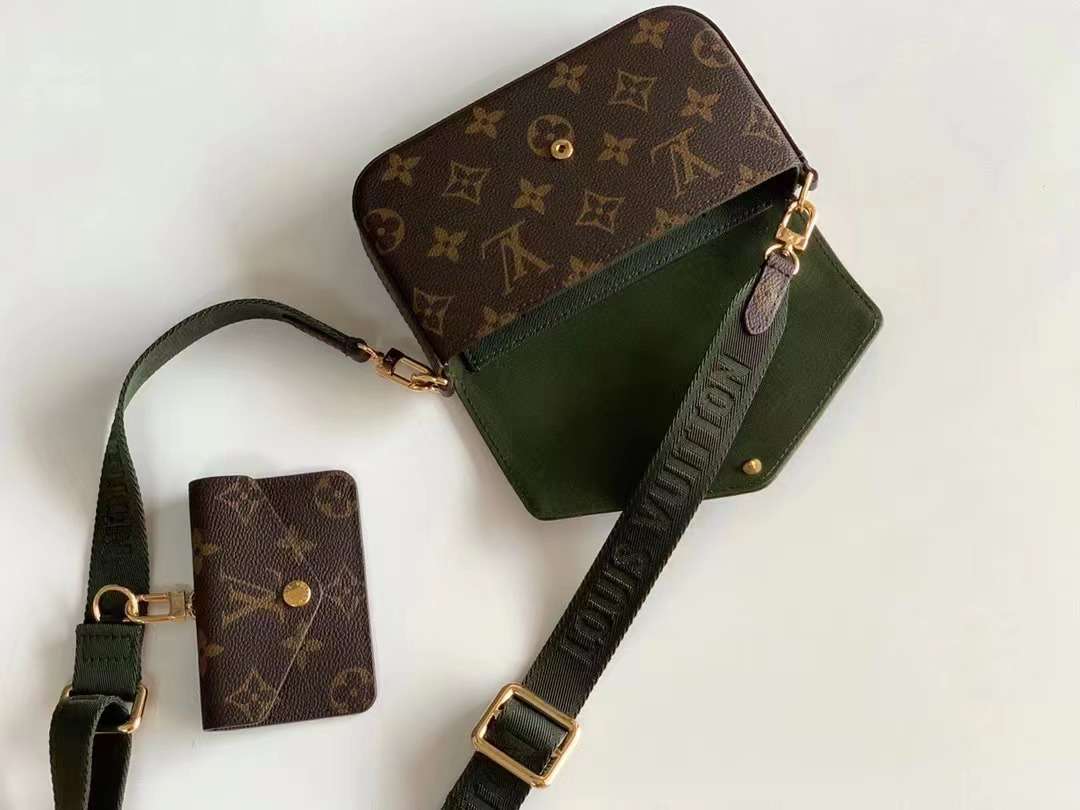 루이비통 펠리시 스트랩 앤 고 모노그 여성 크로스백