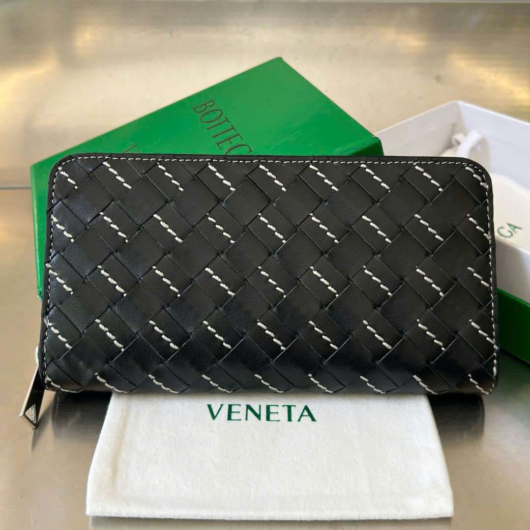 보테가 Intrecciato Zip Around 남여공용 자갑