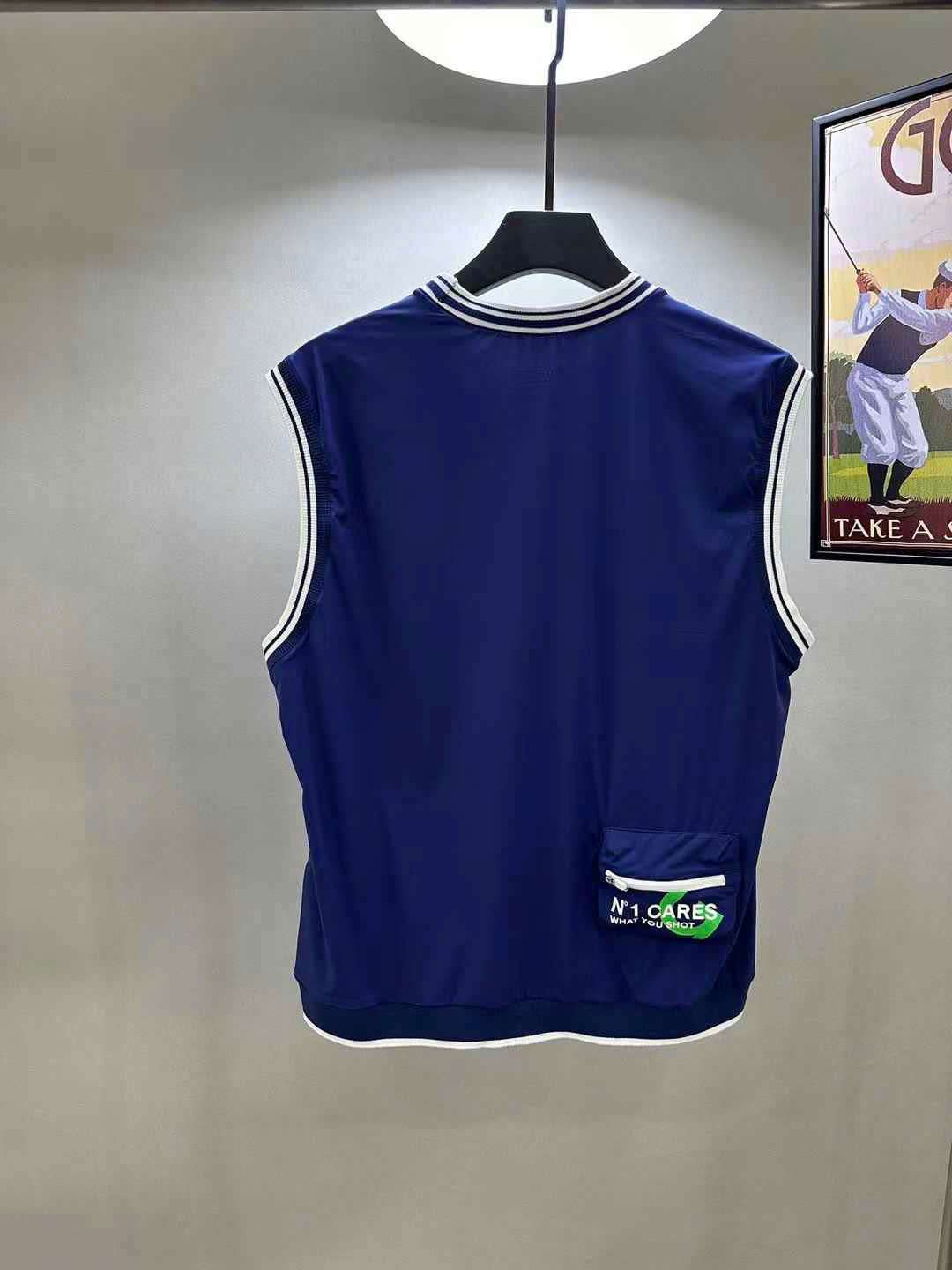 지포어 가슴 로고 남성 골프 조끼