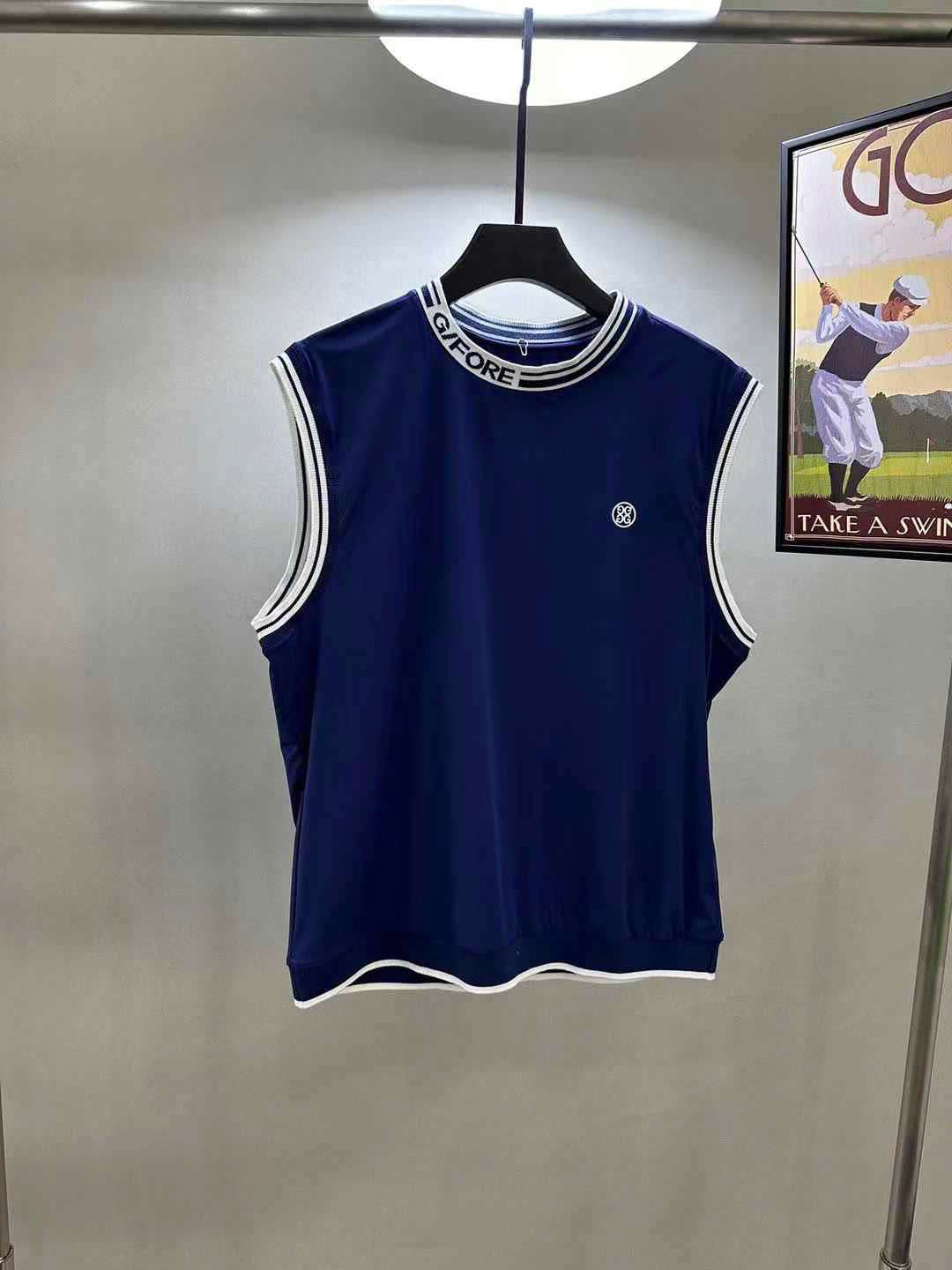 지포어 가슴 로고 남성 골프 조끼