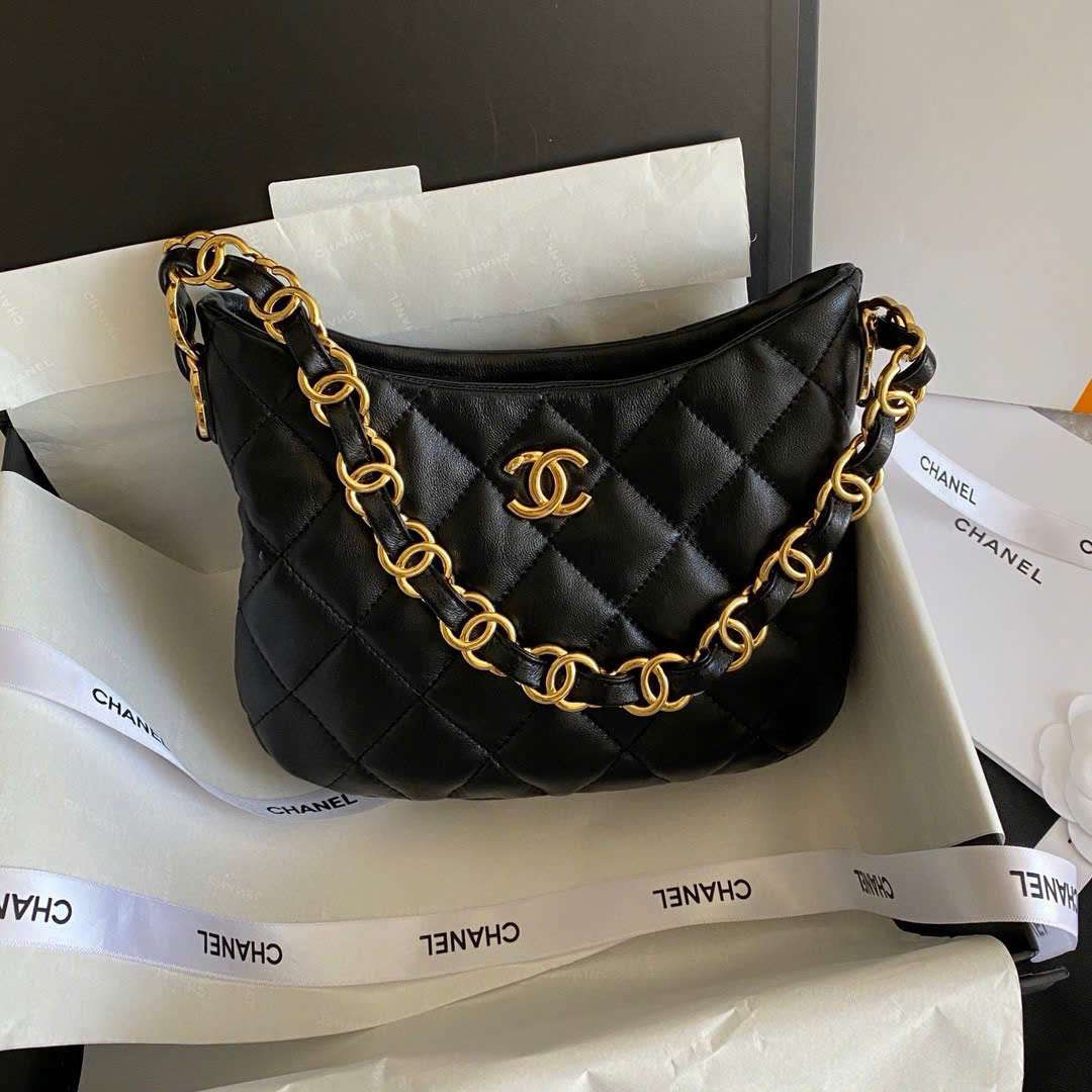 샤넬 22 HOBO 로고 여성 가방