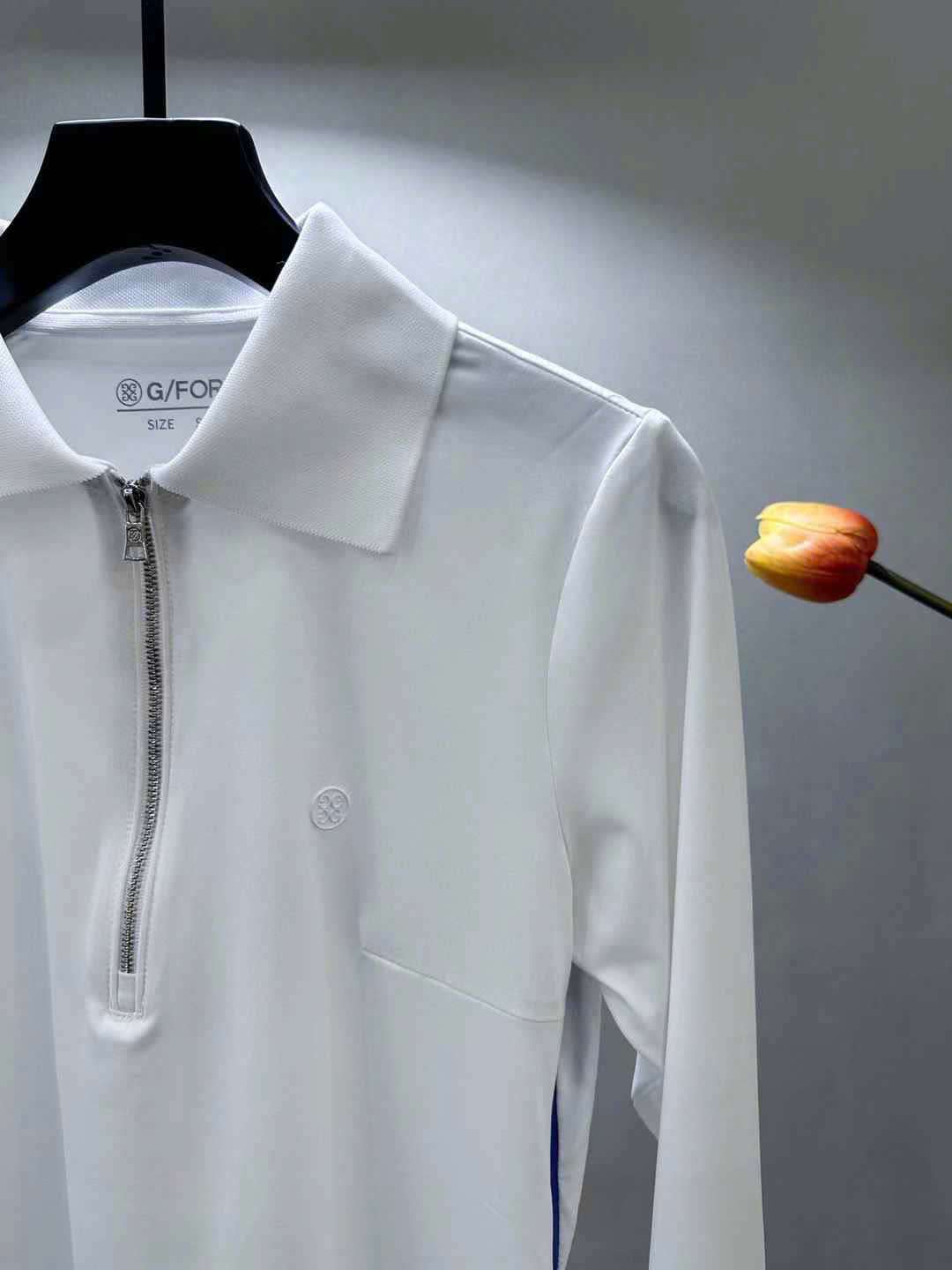 지포어 반 지퍼 여성 골프 긴팔티