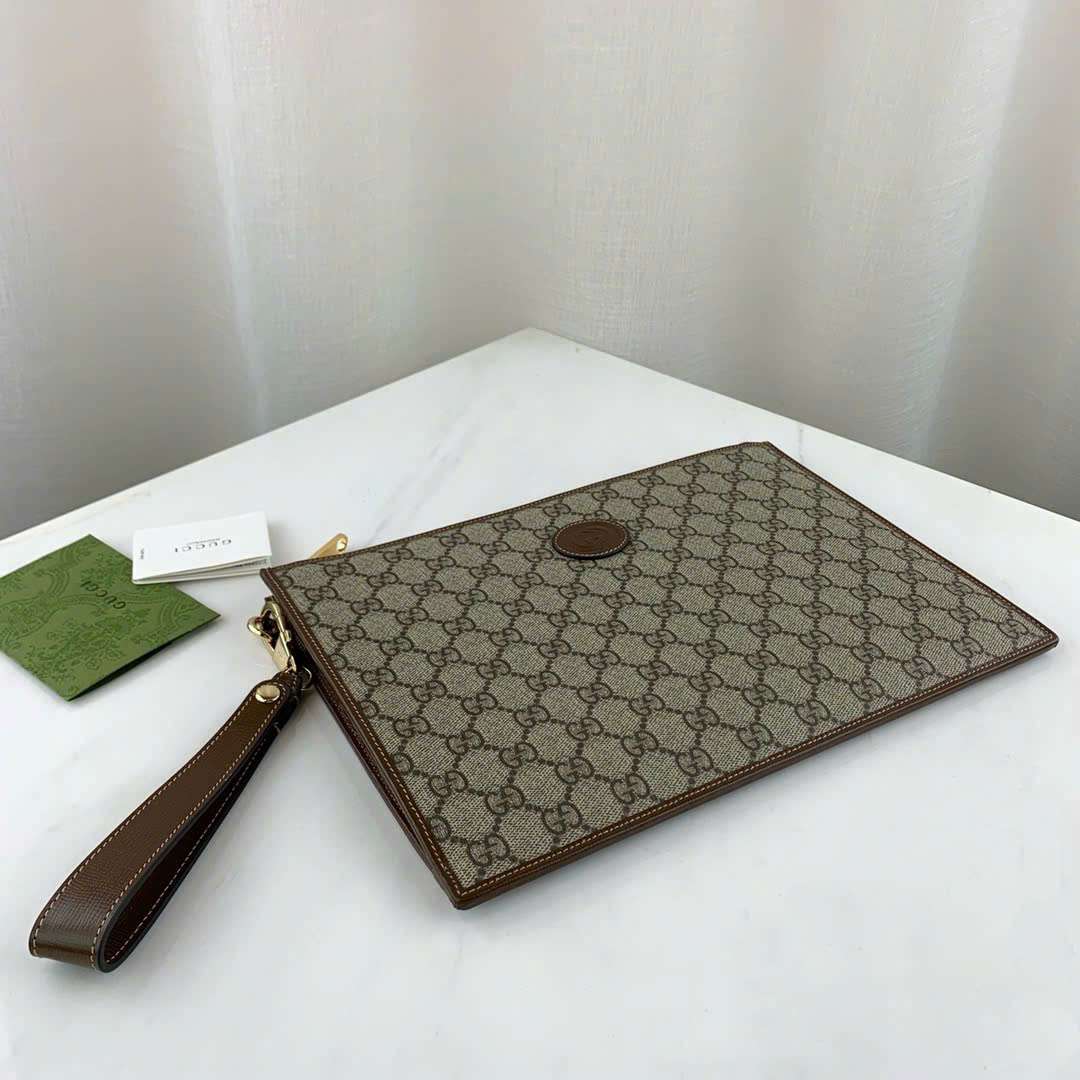 구찌 Supreme Canvas 남성 클러치