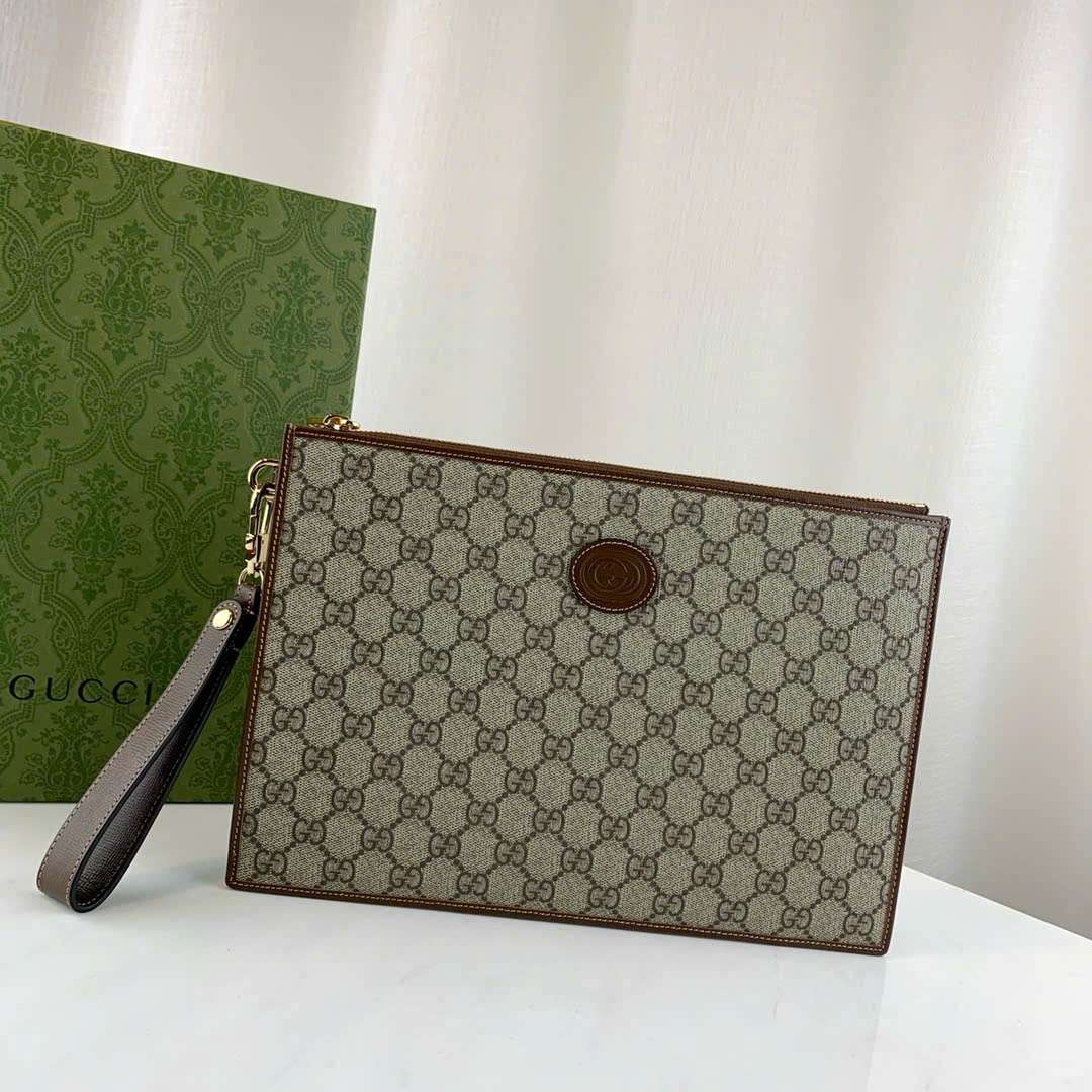 구찌 Supreme Canvas 남성 클러치