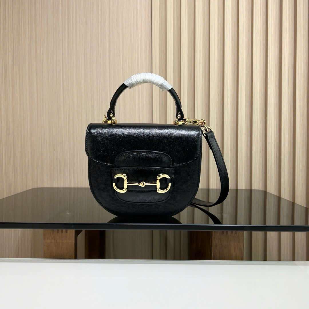 구찌 Horsebit 1955 블랙 여성 크로스백