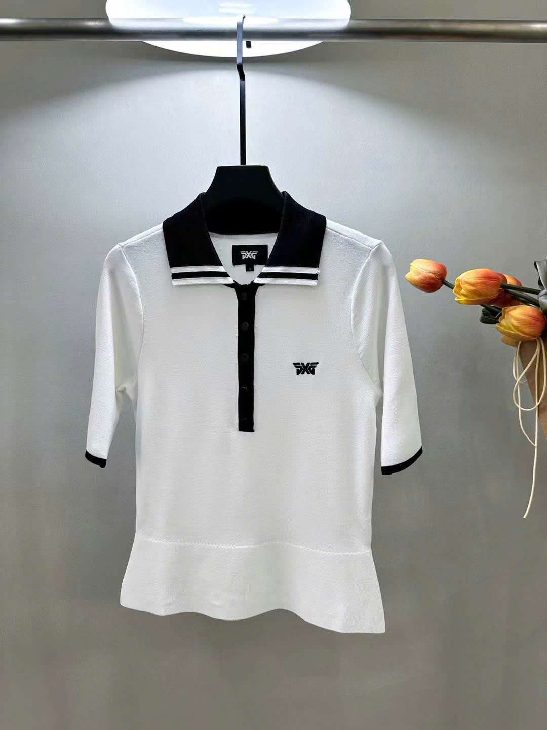 PXG 자수 로고 여성 골프 반팔티