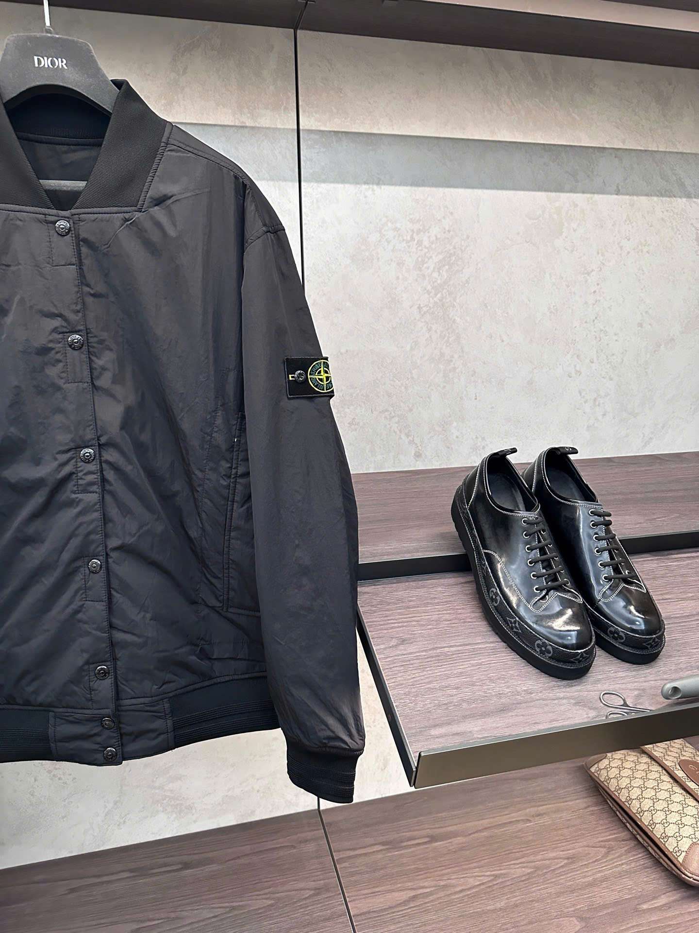 스톤아일랜드 자수 로고 남여공용 자켓