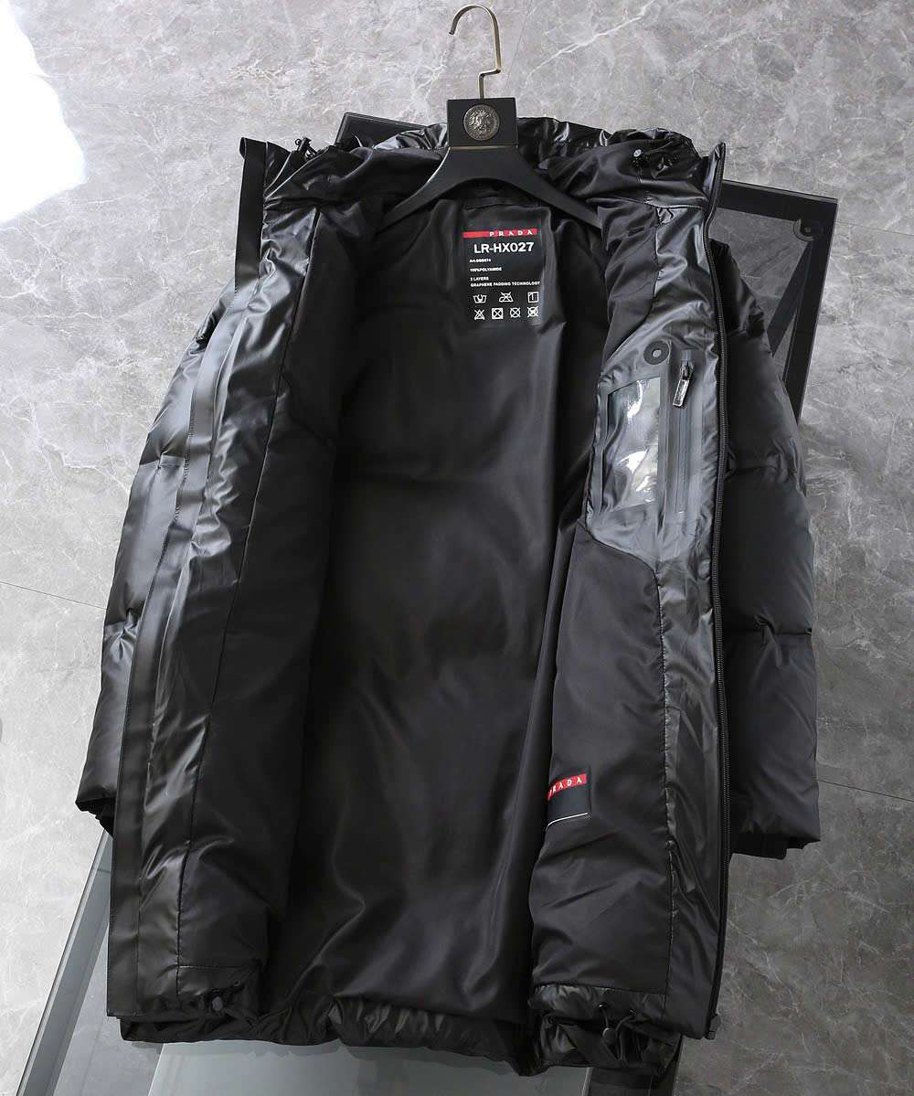 프라다 가슴 로고 남여공용 롱패딩