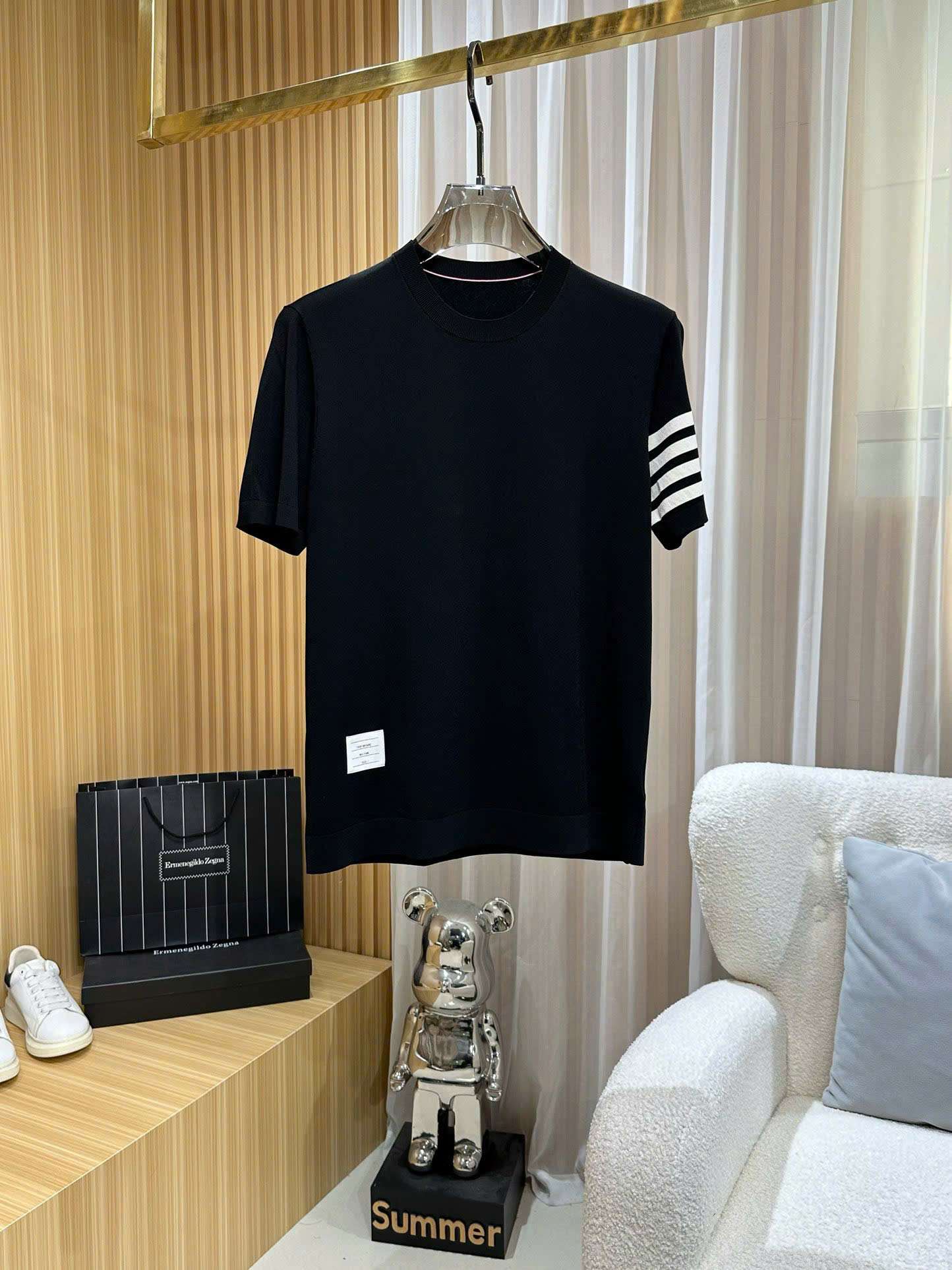 THOM BROWNE 2025SS Piquet 남성 반팔티