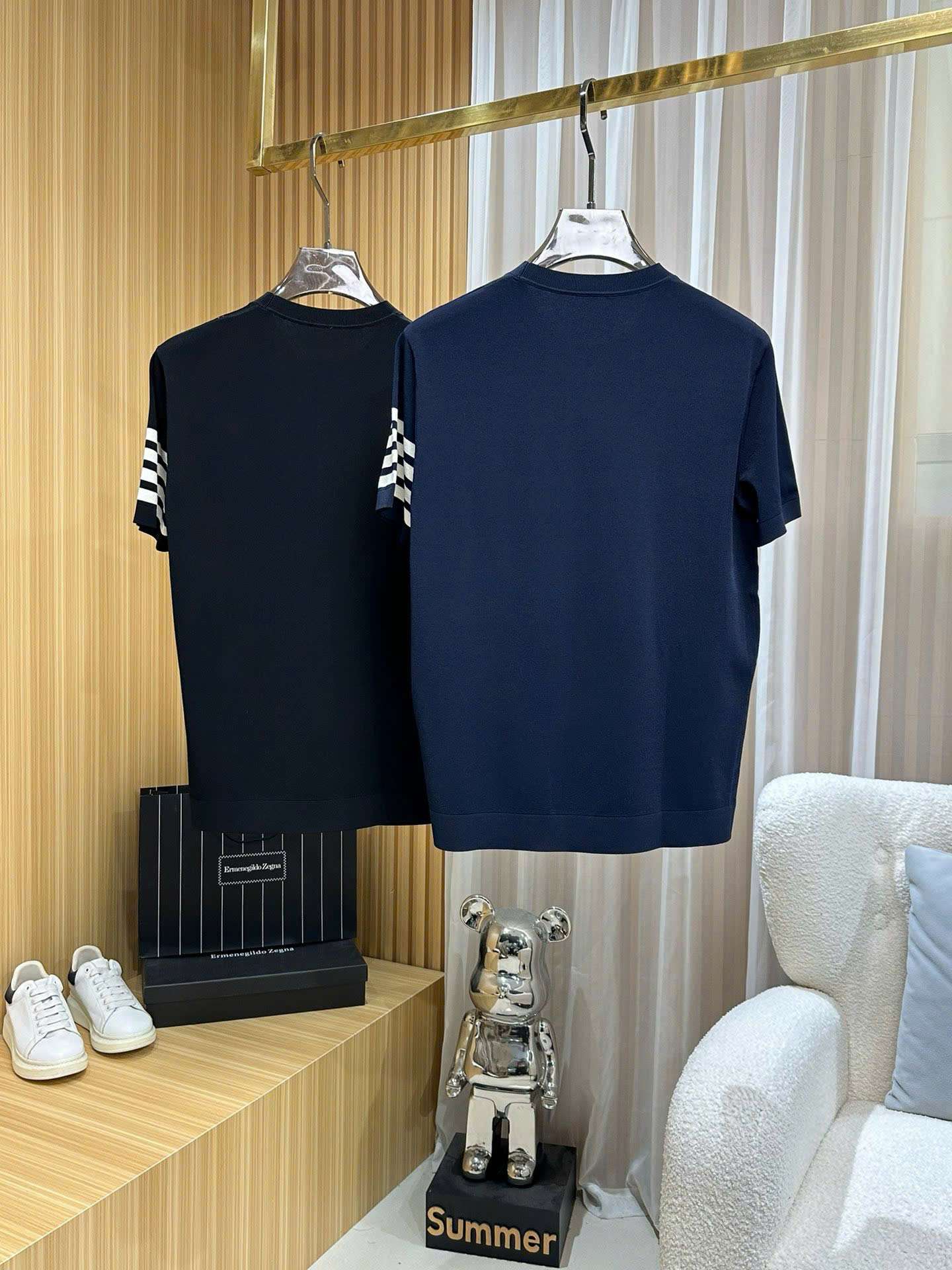 THOM BROWNE 2025SS Piquet 남성 반팔티