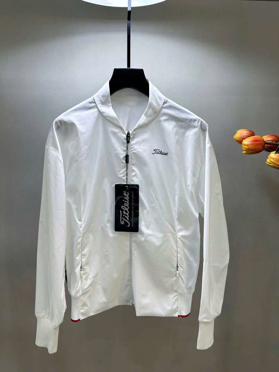 타이틀리스트 가슴 로고 여성 골프 반팔티