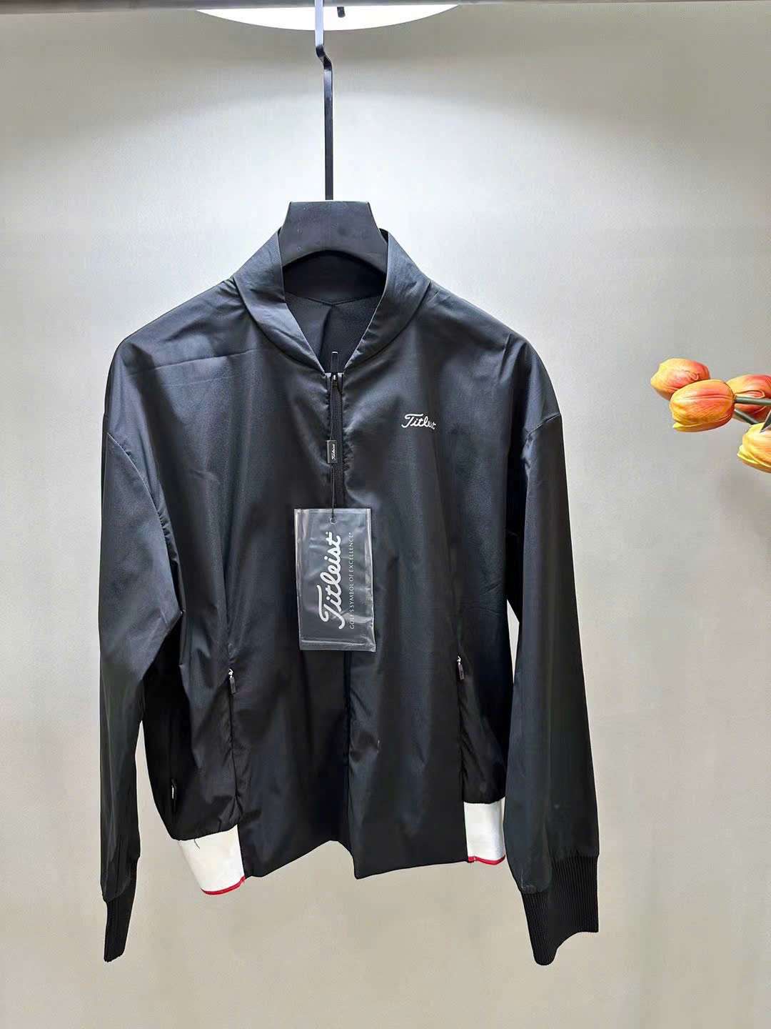 타이틀리스트 가슴 로고 여성 골프 반팔티