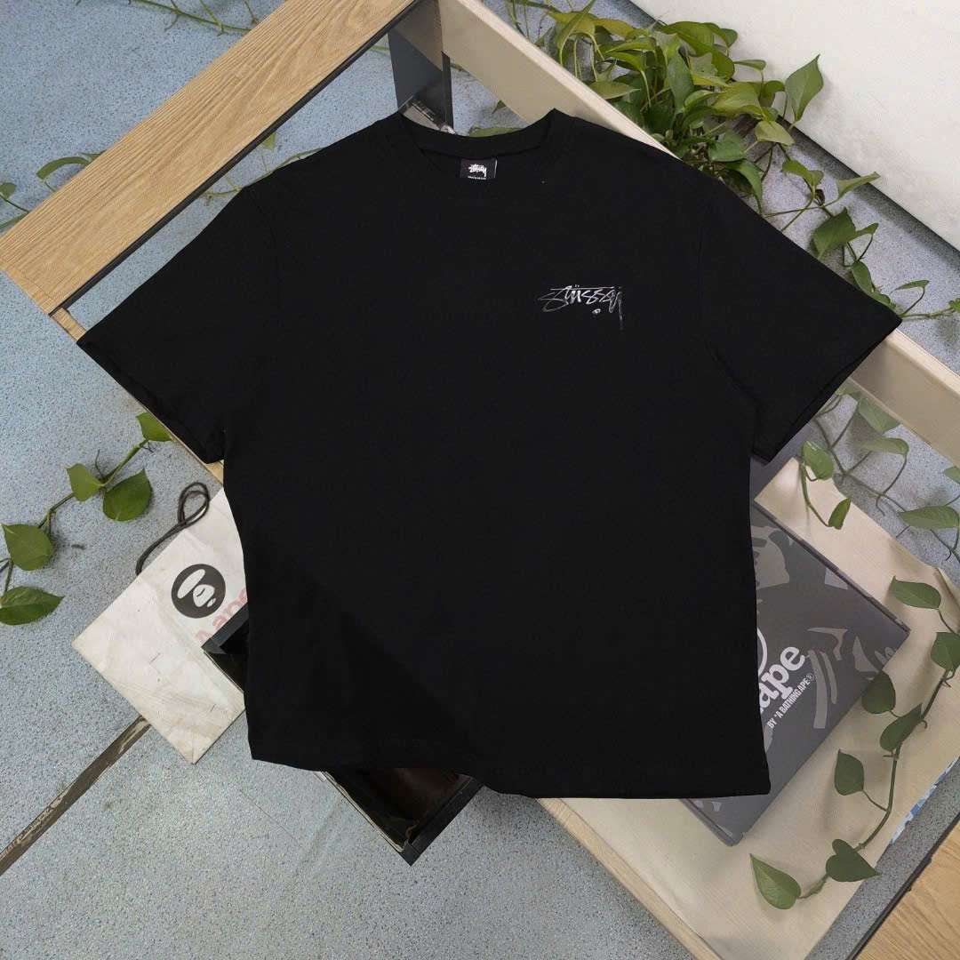 스투시 앞뒤 로고 남여공용 반팔티 (2컬러)