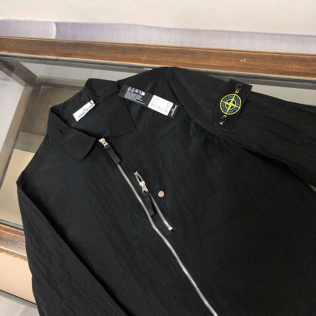 스톤아일랜드 소매 로고 남성 자켓