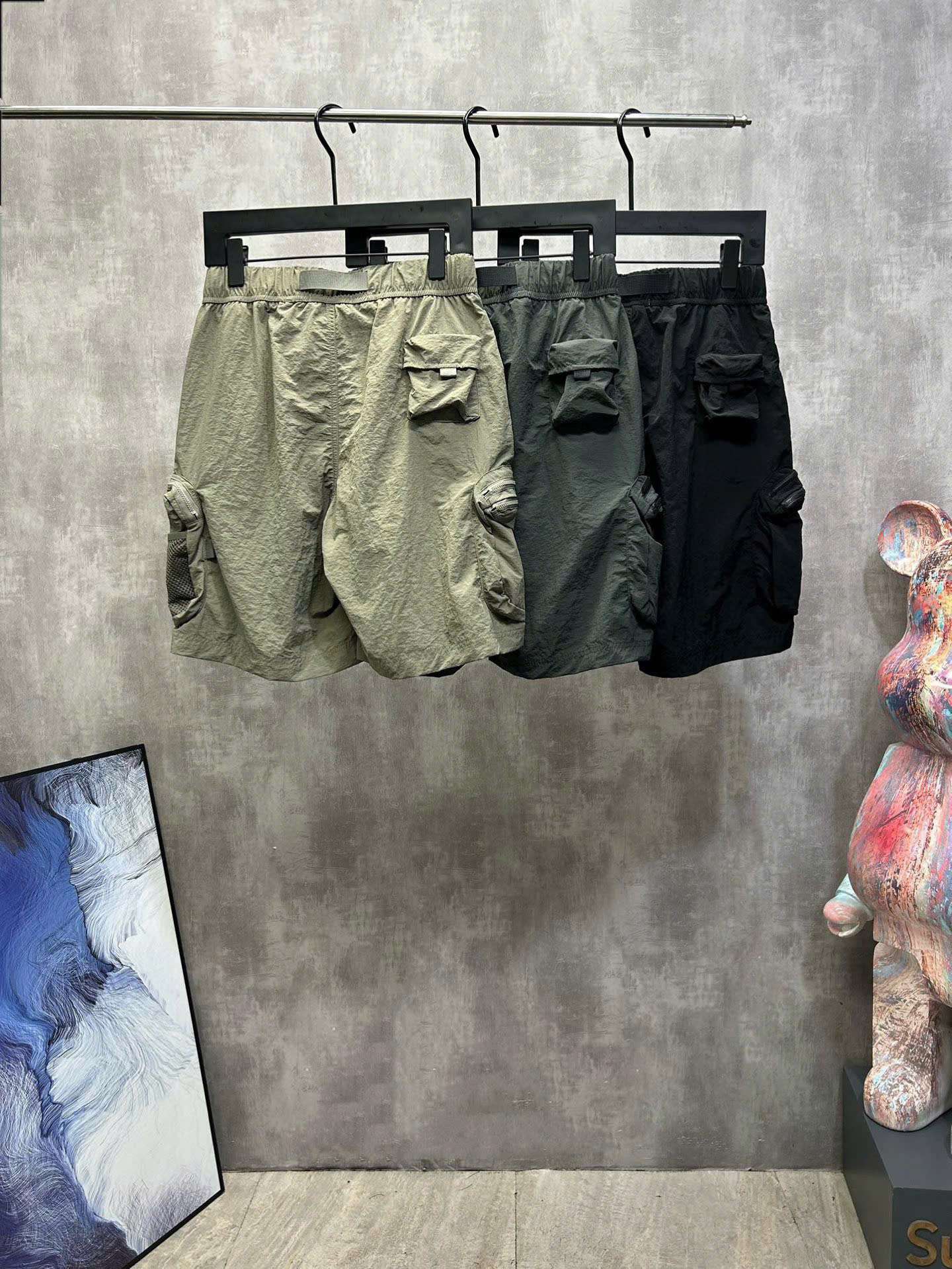 스톤아일랜드 로고 남성 반바지