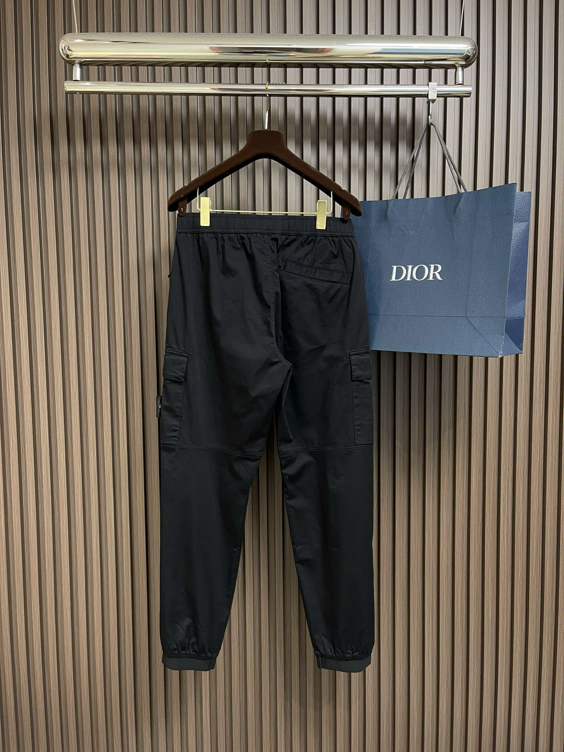 스톤아일랜드 나일론 로고 남성 긴바지