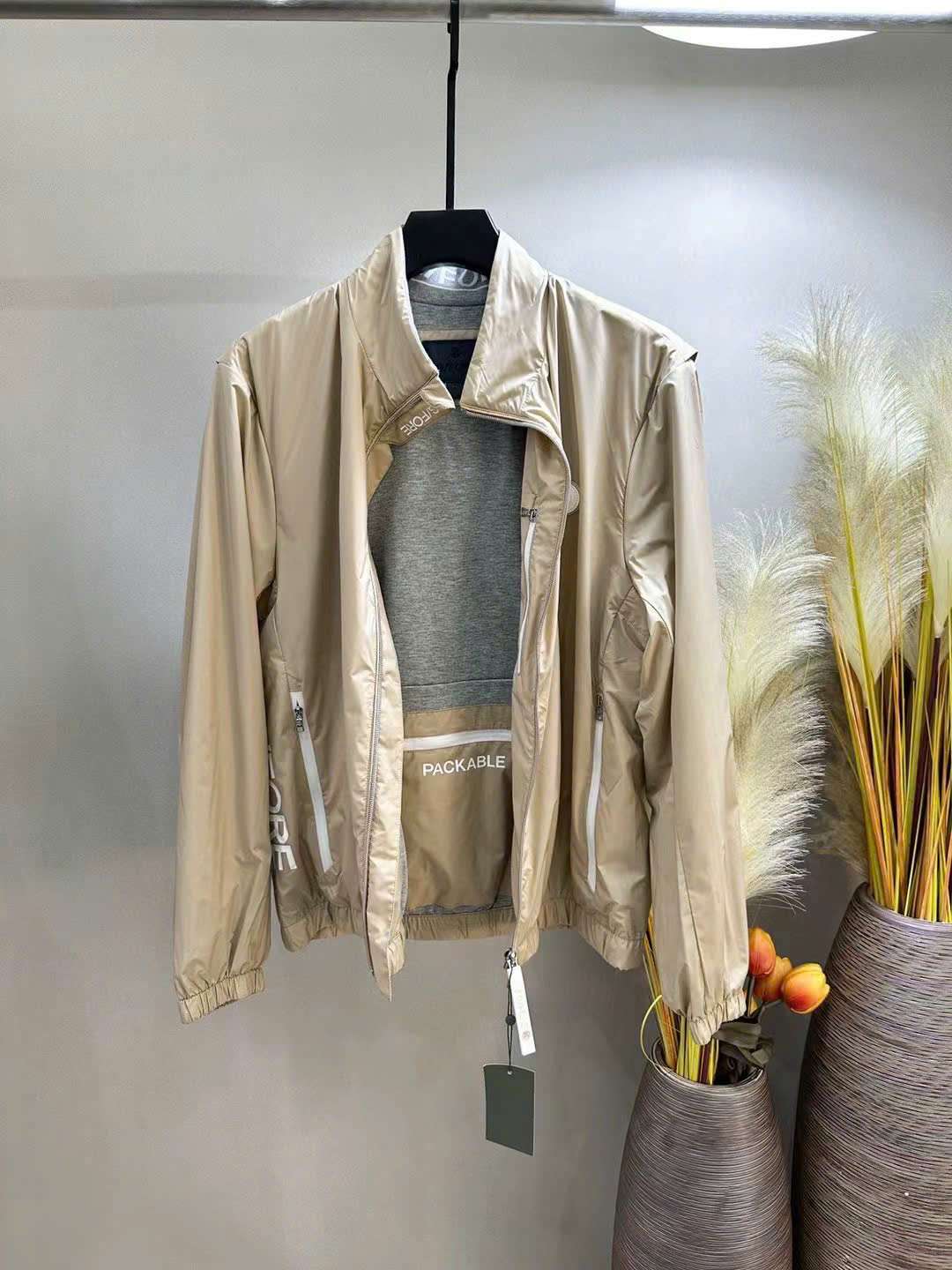 지포어 가슴 & 소매 로고 남성 골프 자켓 (2컬러)