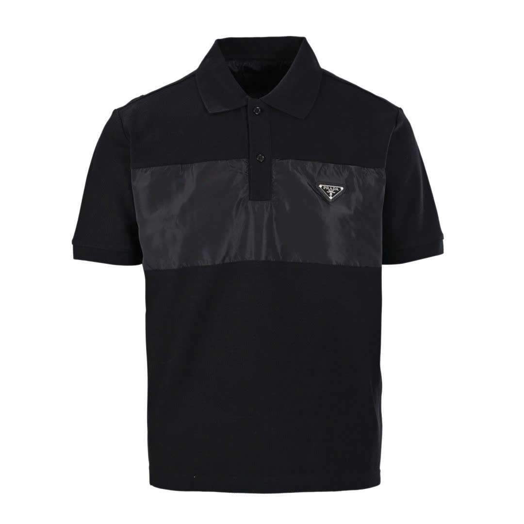 프라다 삼각 로고 남성 반팔티