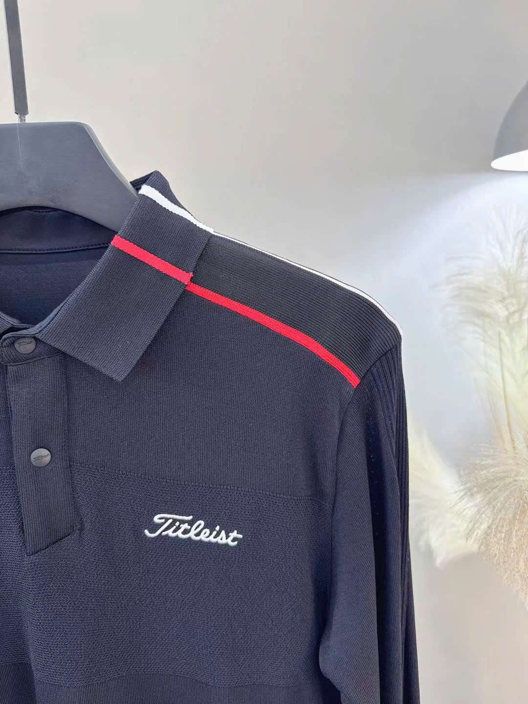 타이틀리스트 자수 로고 남성 골프 긴팔티 (2컬러)