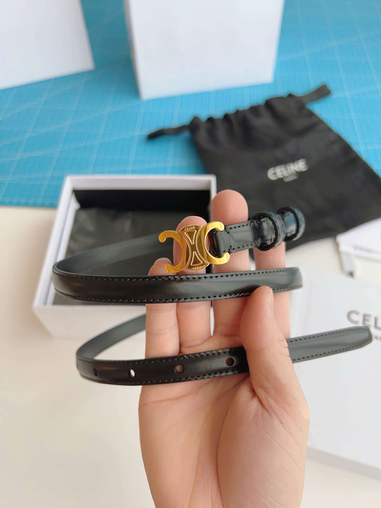 셀린느 로고 여성 벨트 (2컬러)