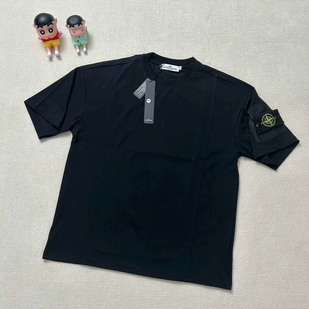 스톤아일랜드 소매 로고 남성 반팔티