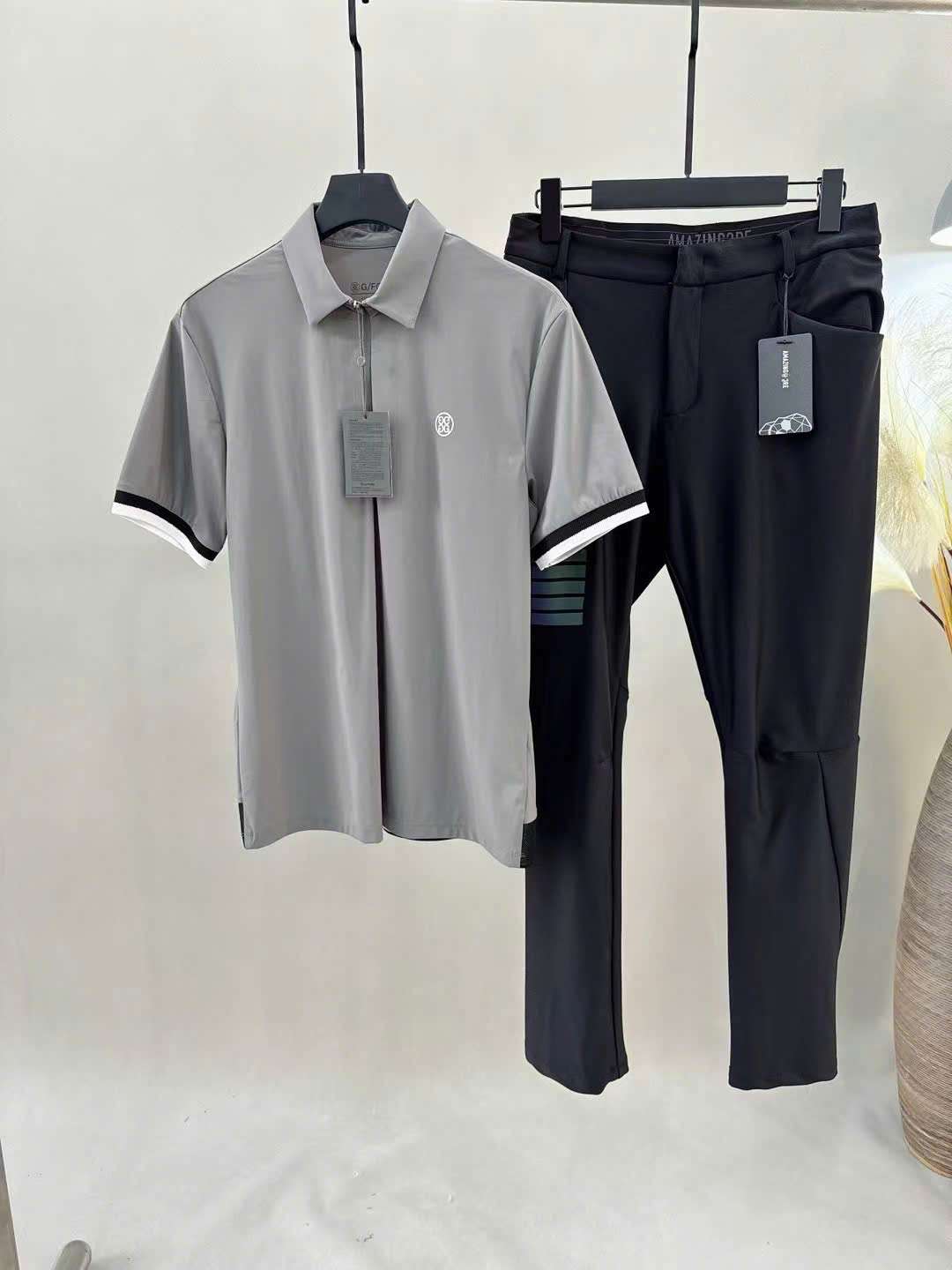 지포어 가슴 작은 로고 남성 골프 상의