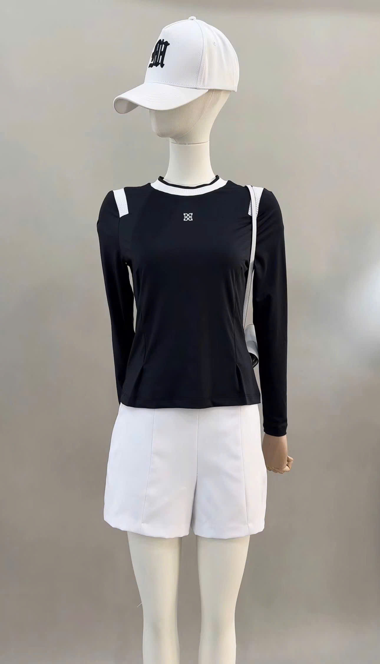 지포어 자수 로고 여성 골프 상의 (2컬러)