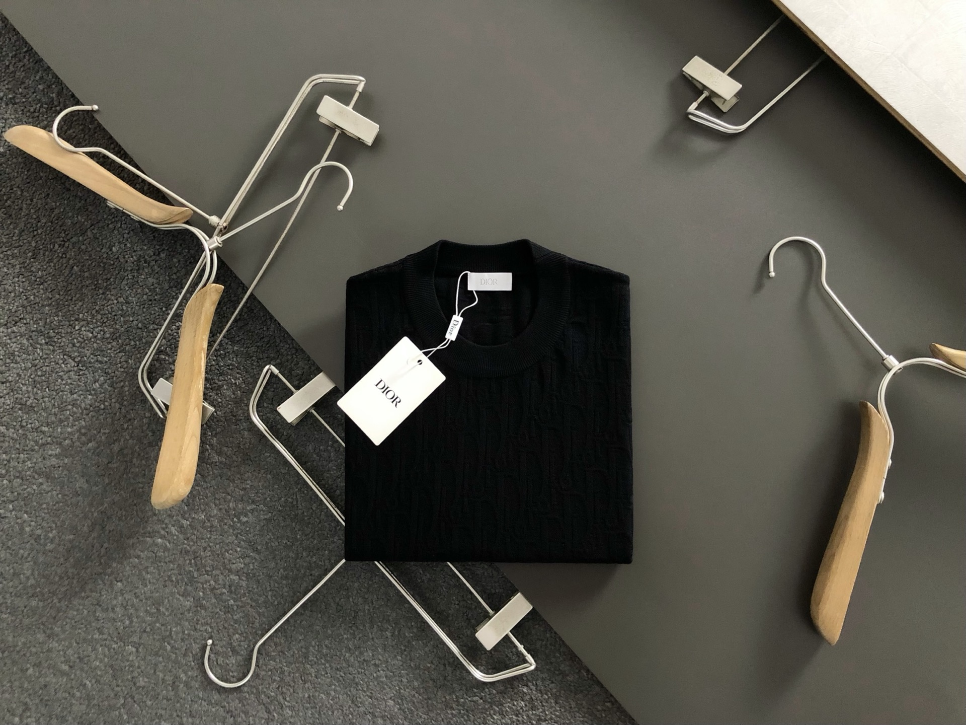 디올 Jacquard Monogram 남성 반팔 니트